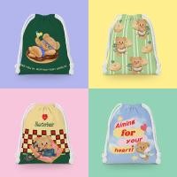 ราคา Butterbear drawstring ถุงเก็บฝุ่นกระเป๋าถือพับกระเป๋าผ้าขนาดเล็กถุงเก็บเบ็ดเตล็ดกระเป๋าแต่งหน้าแบบพกพา (28219653149)