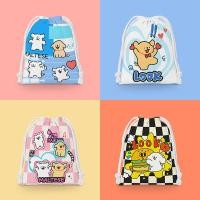 ราคา สุนัขน่ารัก drawstring ถุงเก็บฝุ่นกระเป๋าถือพับกระเป๋าผ้าขนาดเล็กถุงเก็บเบ็ดเตล็ดกระเป๋าแต่งหน้าแบบพกพา (24687390872)