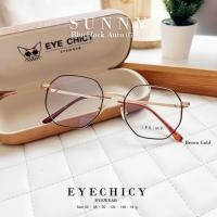 ราคา แว่นกรองแสงบลูบล็อค ออโต้แท้ BlueBlock Auto กรองแสงสีฟ้า รุ่น 2482030 EYECHICY ออกแดดเลนส์เปลี่ยนสีเทาดำ (14281679121)