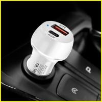 ราคา Car Charger Adapter พอร์ตคู่ USB Charger 60W Car Charger Fast Charging PD Charger ADAPTER Type C รถโทรศัพท์ death (42018840032)
