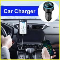 ราคา ที่ชาร์จแบตในรถ อะแดปเตอร์ชาร์จเร็ว 2 พอร์ต เครื่องชาร์จจอแสดงผลดิจิตอลอัจฉริยะพร้อมป้องกันความร้อนเกินไปสําหรับเสื่อม (40518391467)