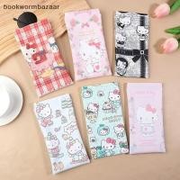 ราคา BOK Kawaii Hello Kitty แว่นตากรณี Sanrio KT แมวแว่นตากระเป๋าเก็บอัตโนมัติปิดนุ่มแว่นตากระเป๋าสายเคเบิลข้อมูล Organiser TH (27181575754)