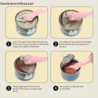 ราคา BOK มัลติฟังก์ชั่สัตว์เลี้ยงช้อนกระป๋องเปิดลูกสุนัขให้อาหารผสมเปียกแห้งตักนํามาใช้ใหม่ปิดผนึกปกอุปกรณ์เก็บอาหาร TH (44801355882)