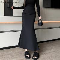 ราคา ปลอกเอวสูงสไตล์เกาหลีสีทึบสำหรับผู้หญิง ดีไซน์กระโปรงหางปลาเก๋ (43425867308)