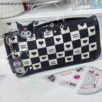 ราคา BOK Fashion Transparent Checkerboard Pencil Bags Large Capacity Portable Stationery Box Cute Cartoon Storage Bags Children Gifts TH (28681466181)