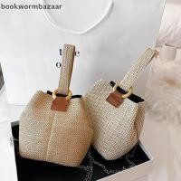 ราคา BOK New Strawทอ Bag Water Bucket Beach Bag One Shoulder Casual And Fashion TH (25943761465)
