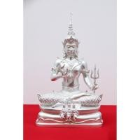 ราคา ท้าวเวสสุวรรณ ประทานทรัพย์ หน้าเทพ วัดหน้าพระเมรุราชิการาม จ อยุธยา เนื้อทองเหลือง ขัดเงิน หน้าตัก9นิ้ว (55200389462)