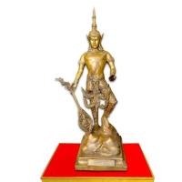 ราคา ท้าวธตรฐราช หน้าเทพ วัดหน้าพระเมรุราชิการาม จ อยุธยา เนื้อทองเหลือง สูง22นิ้ว (25701307773)