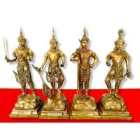 ราคา ท้าวจตุโลกบาลทั้ง4 หน้าเทพ วัดหน้าพระเมรุราชิการาม จ อยุธยา เนื้อทองเหลือง สูง22นิ้ว (18639046743)