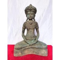 ราคา พระลพบุรี ศิลปะขอม เนื้อสำริด หน้าตัก9นิ้ว (18500443363)