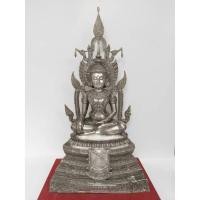 ราคา สมเด็จองค์ปฐม ปางทรงเครื่องจักรพรรดิ์ หลวงพ่อฤาษีลิงดำ วัดท่าซุง จ อุทัยธานี ตัก9นิ้ว เนื้อทองเหลืองขัดเงิน (4397304330)