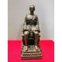 ราคา รูปหล่อ ในหลวงรัชกาลที่9 ประทับบัลลังก์ วัด อรุณราชวรา ราม หน้าตัก5นิ้ว เนื้อ ทองเหลือง รมดำ (6181673155)