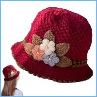 ราคา หมวกถักโครเชต์ลายดอกไม้ กันลมสำหรับผู้หญิงในฤดูหนาว (48650990755)