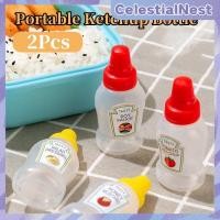 ราคา ขวดซอสมะเขือเทศ 2 ชิ้น ภาชนะใส่ซอสแบบพกพา ขวดบีบน้ำสลัดลายการ์ตูนขนาดเล็ก CelestialNest (42507639347)