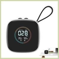 ราคา เครื่องตรวจจับอากาศขนาดเล็กคุณภาพอากาศพร้อมสายคล้องจอแสดงผล LED เครื่องวัดความชื้นในบ้านอเนกประสงค์สําหรับห้องนอน fescantth (43765761278)