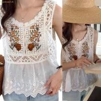 ราคา เสื้อกั๊กโครเชต์สไตล์โบฮีเมียนลายลูกไม้ เหมาะสำหรับใส่ในฤดูร้อนและชายหาด (43876469739)