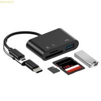 ราคา ที่ดีที่สุด 5 in 1 มัลติฟังก์ชั่น USB Type C Micro Usb TF SD เครื่องอ่านการ์ดหน่วยความจํา OTG HUB (27091299574)