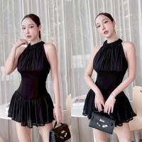 ราคา เดรสแขนกุดเอวแต่งKlosetผ้าซีทรู มีกางเกงด้านในSR (42869648186)