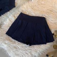 ราคา กระโปรงกางเกงลายริ้วเอวสูง SR (27141398569)