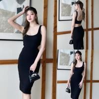 ราคา เดรสสั้นเว้าท้องผ่าหลังทรงกล้ามMB 900 (41462039437)