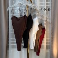 ราคา บอดี้สายเดี่ยวกระดุมแป๊กเป้าเสริมฟองน้ำyu (50451338051)