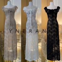 ราคา เดรสแขนตุ๊กตาตัวยาวลูกไม้ผูกอกDress ว15 (28660002643)