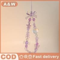 ราคา Null สีม่วง Bowknot สายรัดโทรศัพท์ Y2K หัวใจลูกปัดโทรศัพท์ Lanyard null (50051000902)
