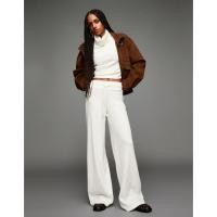 ราคา Bershka Soft ribbed wide leg trousers Size L (45151917646)