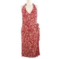 ราคา E311 Mango Dress Red Wrap Front Midi Casual Beach Everyday Backless Dress Size M (44425186160)