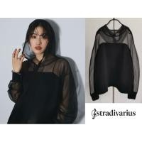 ราคา E234 See Through Sleeves Hoodies Stradivarius Size M (42011579608)