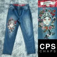 ราคา E158 CPS Women กางเกงยีนส์ลายปักดอกไม้และหน้าผู้หญิง Chinese Size XS (29793240656)