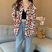 ราคา เสื้อเชิ้ตฮาวายแขนสั้นลายดอกกุหลาบ Summer สงกรานต์ เสื้อลายดอก สไตล์เกาหลี (28972549476)