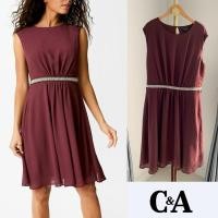 ราคา Yessica C A เดรสออกงาน สาวอวบ แต่งประดับเพชร แบรนด์แท้ D051 (28665911372)