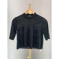 ราคา Jacqueline de YONG เสื้อครอปผ้ากำมะหยี่สลับร่องซีทรู D099 (27968929500)