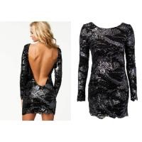 ราคา ล255 Rebecca Stella for Nelly Size S เดรสปักเลื่อมสีโทนเทาเงินกรมท่า (27242805031)