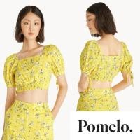 ราคา E063 Pomelo Squared Neck Floral Crop Top Yellow Size M (26686465830)