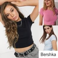 ราคา Bershka crop t shirt Fit Pattern (25571104758)
