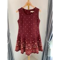 ราคา เดรสสีแดงเข้ม น้ำตาลแดง ป้ายolive SizeS B13 (25565980823)