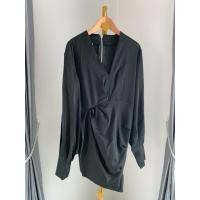 ราคา เดรสสีดำ แขนยาว ซิปหลัง Black Wrap Dress B44 (24520458431)