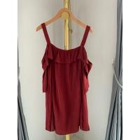 ราคา เสื้อเปิดไหล่สีแดงไวน์ Burgundy แบรนด์ Cato เสื้อสาวอวบ A322 (24354126875)