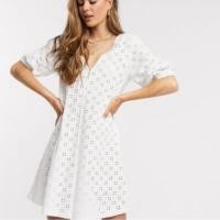 ราคา E116 เดรสสีขาวปักฉลุ SHN Collection Trafaluc Size XS (43268816557)