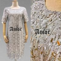 ราคา ล244 ชุดไปงานชุดออกงาน เดรสราตรีสั้น ชุดเดรสออกงานลูกไม้ปักเลื่อม สีเทา เงิน วิบวับ Size S M (41121649415)