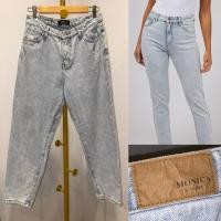 ราคา E129 Monica Mom Comfort Jean Bleach กางเกงยีนส์ทรงMom (40619065421)