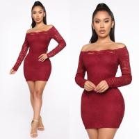 ราคา E342 Flirty Hints Lace Mini Dress Wine มินิเดรสลูกไม้นิ่มสีแดงไวน์ (28093593411)