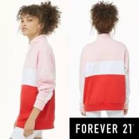 ราคา E024 Forever 21 Color Block Quarter Zip Size M (27584308844)