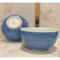 ราคา Chawan ชามมัทฉะ ถ้วยชงชา สีครามลายริ้วแปรงปัด (40512189558)