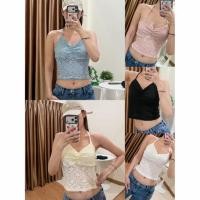 ราคา เสื้อผูกคล้อง รุ่น Sassy top ลิมิเต็ด ผ้าลูกไม้มีซับตรงหน้าอก ซีทู แบบผูกคล้อง 5 สี ขาว ครีม ดำ ฟ้า ชมพู (52200836637)