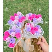 ราคา พร้อมส่ง ดอกทิวลิปจิ๋วลวดกำมะหยี่ 10 ดอก (54850178917)