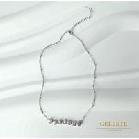 ราคา DIY สร้อยคอชื่อ ตัวอักษรกลม สีเงิน งานStainless ไม่ลอก ไม่ดำ (27443256758)