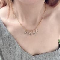 ราคา สร้อยคอ รุ่น Bonnie สร้อยตัวอักษร Stainless ชุบทอง 18 k ไม่ลอกไม่ดำ (49701240583)